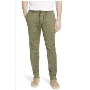 FAHERTY Field Joggers Green Cargo Pants Elastic Waist Drawstring Size Medium